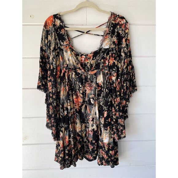 Free People Heart of Gold in Moonlight Mini Babydoll Dress Size S Boho Festival - Picture 3 of 11